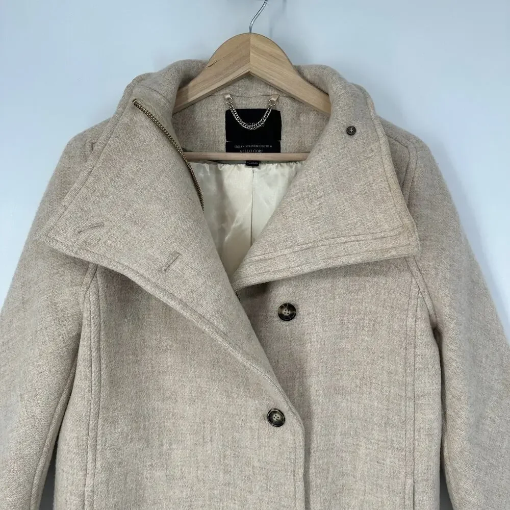 J. Crew Villa Coat in Italian Stadium Cloth Nello Gori Wool Blend Heather Sand - Picture 6 of 16